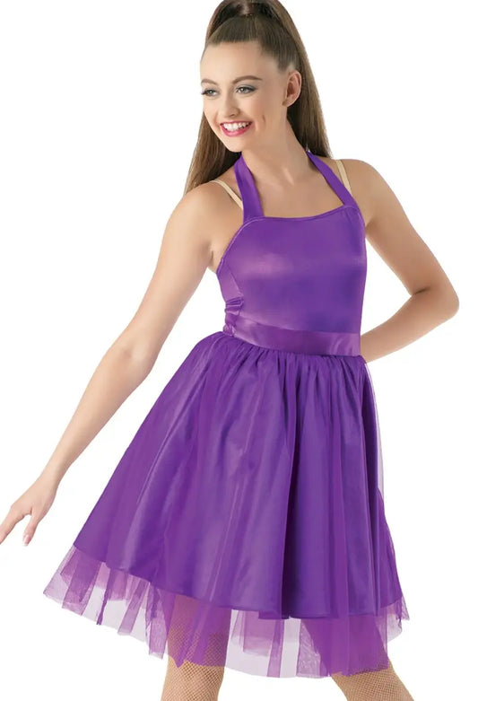 Weissman D9697 - Retro Satin Midi Dress
