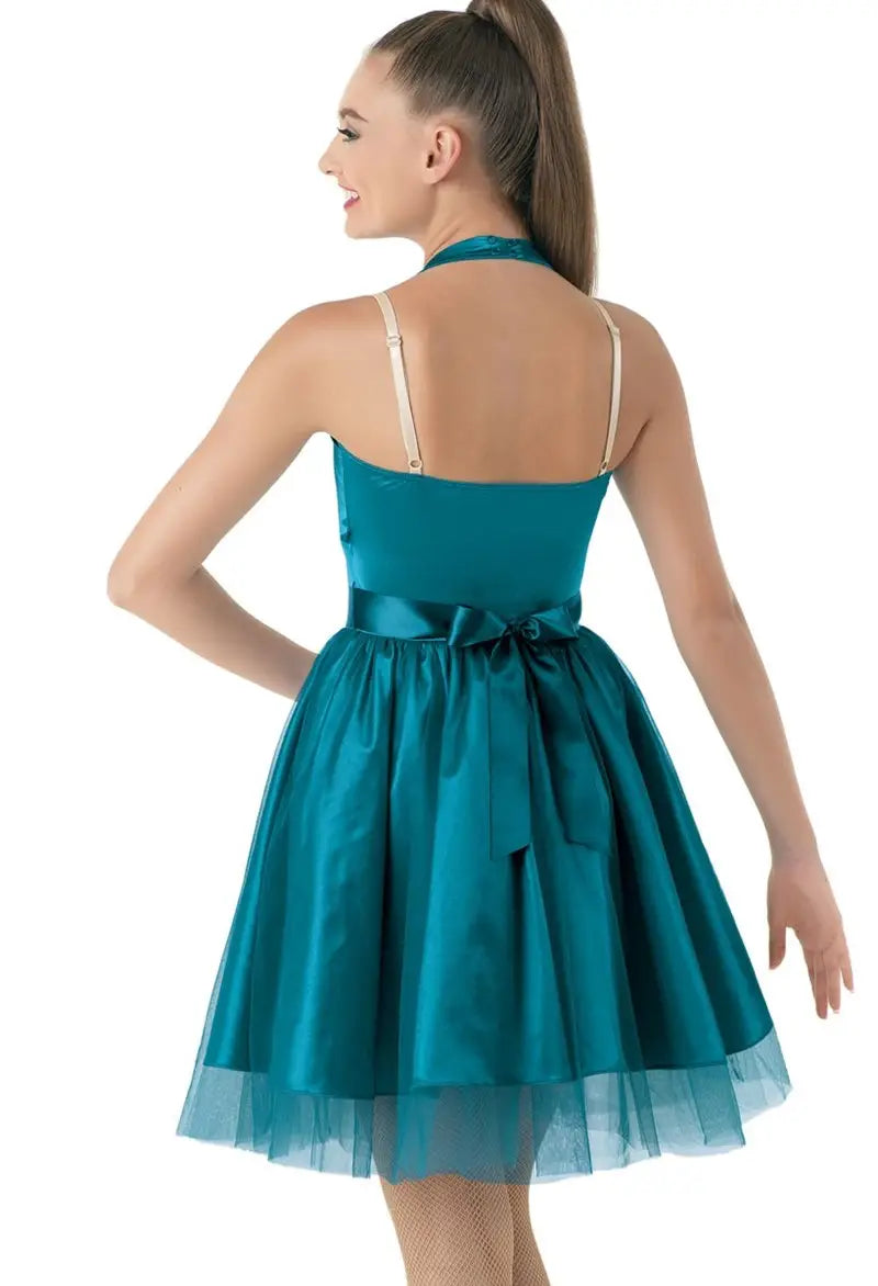 Weissman D9697 - Retro Satin Midi Dress