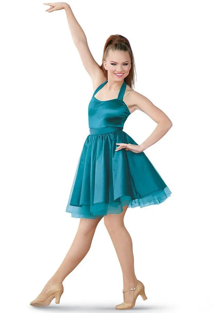 Weissman D9697 - Retro Satin Midi Dress