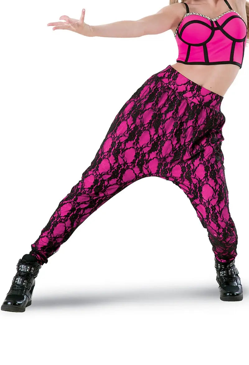 Weissman SL8088 - Lace Overlay Harem Pants